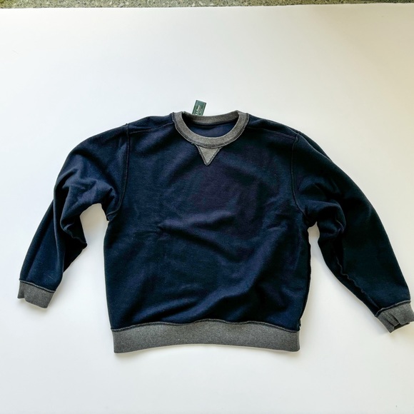 NWT Men’s LL Bean Athletic Crewneck Sweatshirt SZ Large Navy blue - Picture 6 of 14